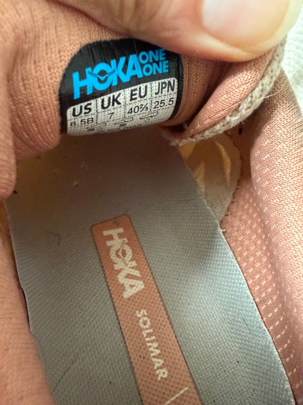 Hoka Women's Running Shoes in Cream and Blush size 8.5 - Picture 10 of 12